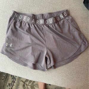 Under Armour Gray Athletic Shorts with Elastic Waistband